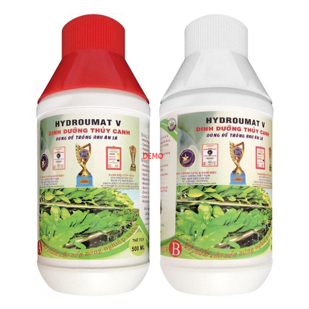 Dung dịch dinh dưỡng thuỷ canh dành cho rau ăn lá Hydro Umat V (2 chai A + B) 500ml