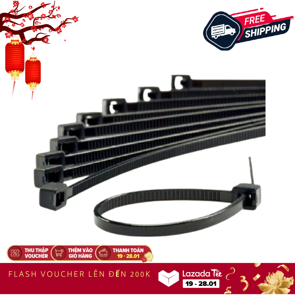 Túi 100 Dây Thít, Dây Rút, Lạt Nhựa JingDa