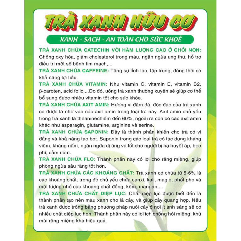Trà Tân Cương Tôm Nõn - Thượng hạng TC1 Gói 100g