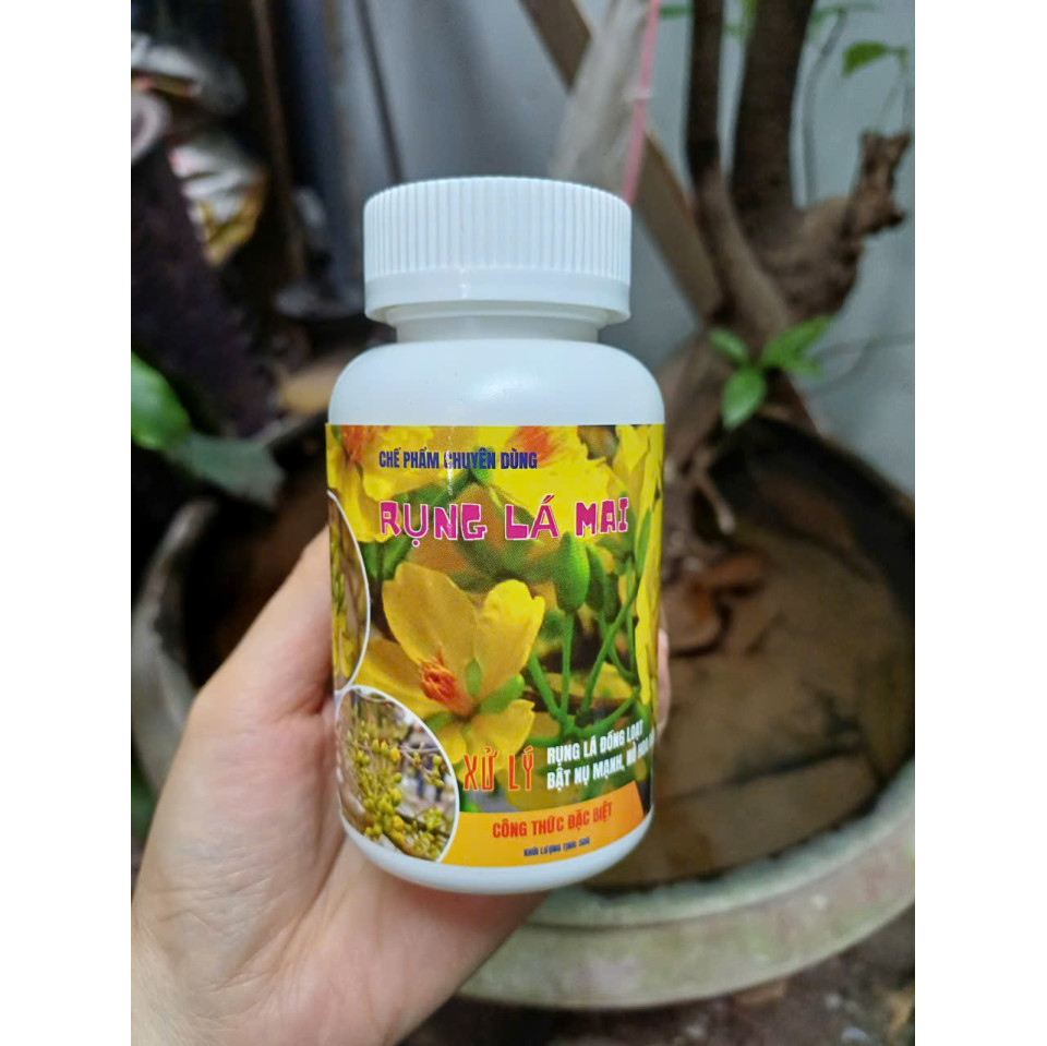 Chế phẩm Rụng lá mai đồng loạt lọ 50gr – bật nụ mạnh, nở hoa đều
