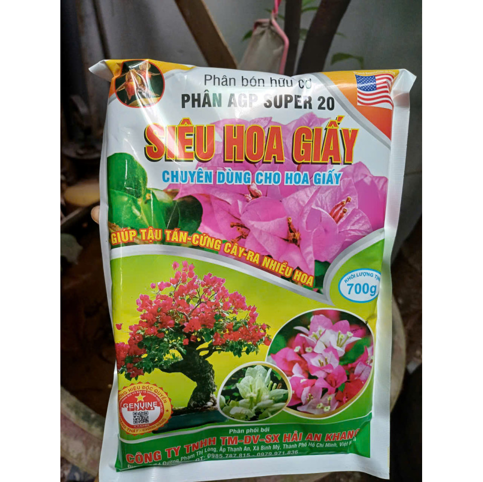 Phân bón hữu cơ siêu hoa giấy