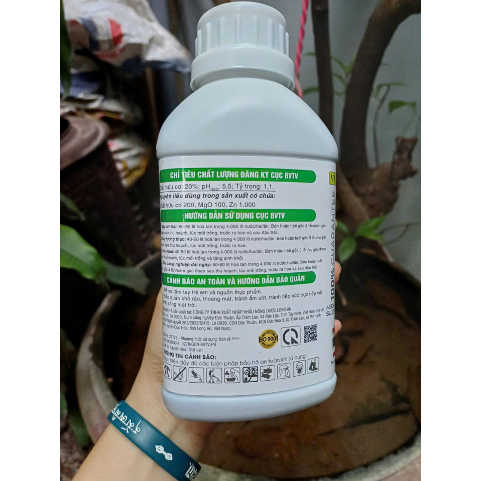 Phân Bón SIÊU XANH LÁ Nano Magie - Kẽm Giúp Cây Quang Hợp Mạnh Chai 500ml