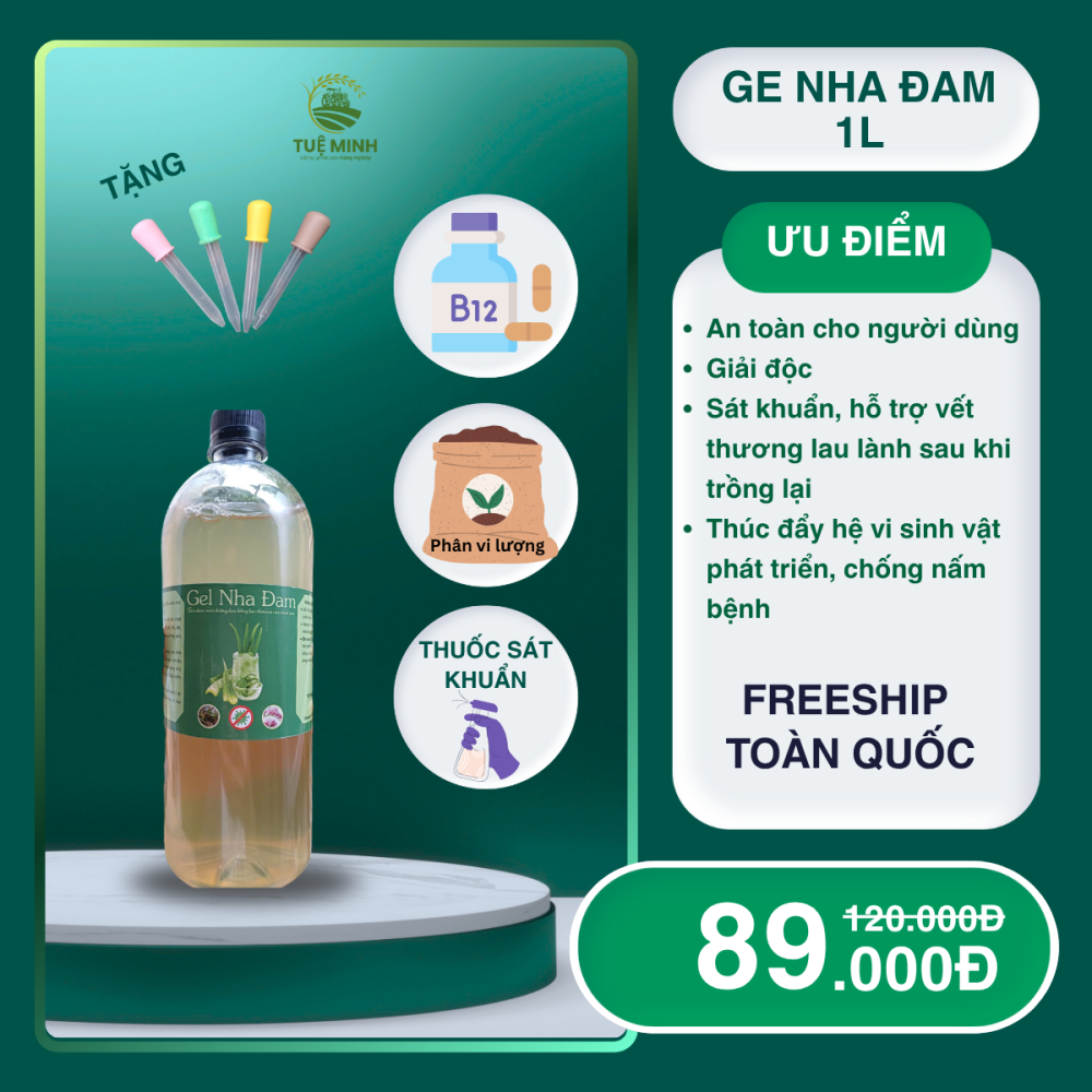 GE Nha Đam Chai 1L Giúp Xanh Lá Và Giải Độc Cho Cây