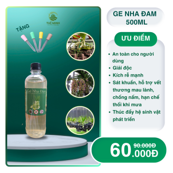 (Dùng Thử) 1 chai GE Nha Đam Chai 500ml Giúp Xanh Lá Và Giải Độc Cho Cây