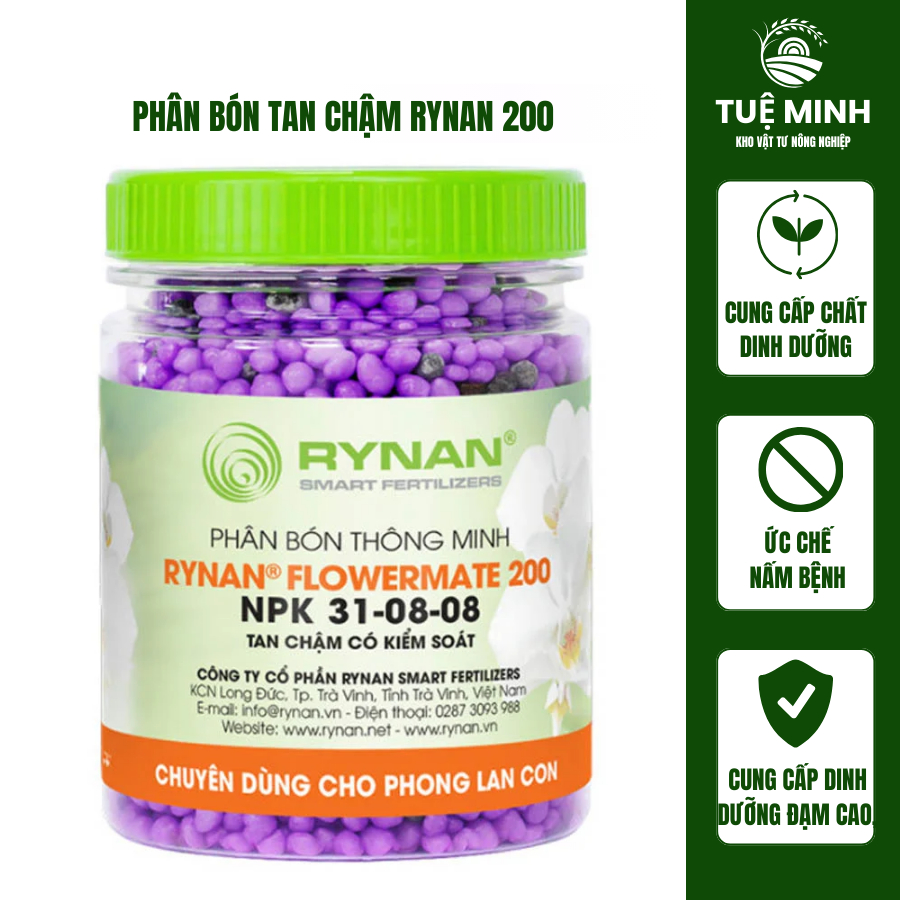 PHÂN TAN CHẬM RYNAN 200 DÀNH CHO PHONG LAN, KÍCH MỌC MẦM, RA LÁ (150G) PHÂN TAN CHẬM RYNAN 200 DÀNH CHO PHONG LAN, KÍCH MỌC MẦM, RA LÁ (150G)