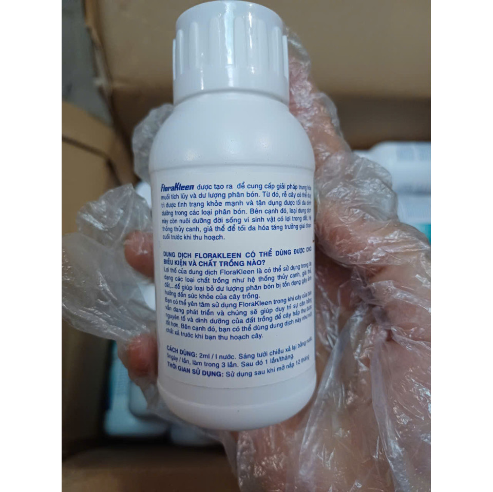 FloraKleen xả muối và dư lượng phân bón tồn đọng trong giá thể trồng cây chai 100ml FloraKleen xả muối và dư lượng phân bón tồn đọng trong giá thể trồng cây chai 100ml