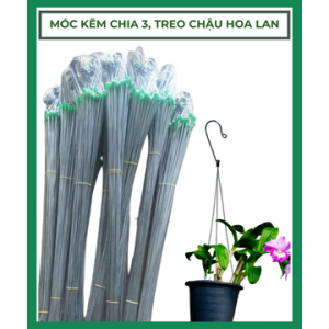 Móc Kẽm Chia 3 Treo Lan Dài 80cm Móc Kẽm Chia 3 Treo Lan Dài 80cm