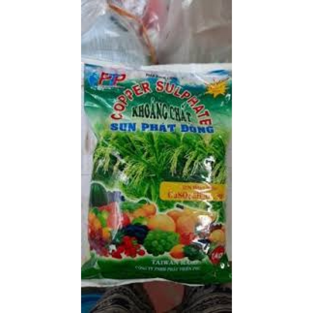 Đồng Sunfat CuSO4 Túi 1kg Trừ Nấm Đồng Sunfat CuSO4 Túi 1kg Trừ Nấm
